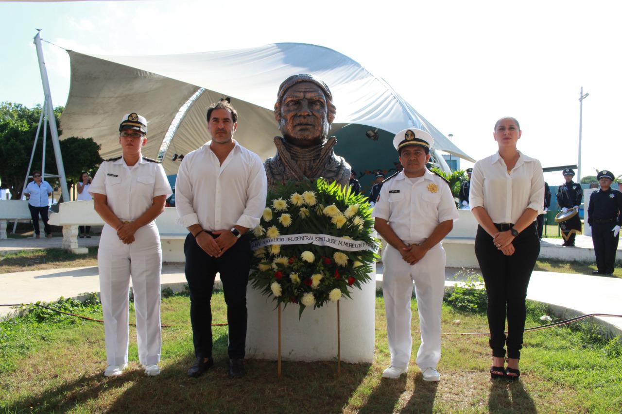 Conmemoran el 254 aniversario del natalicio de José María Morelos y