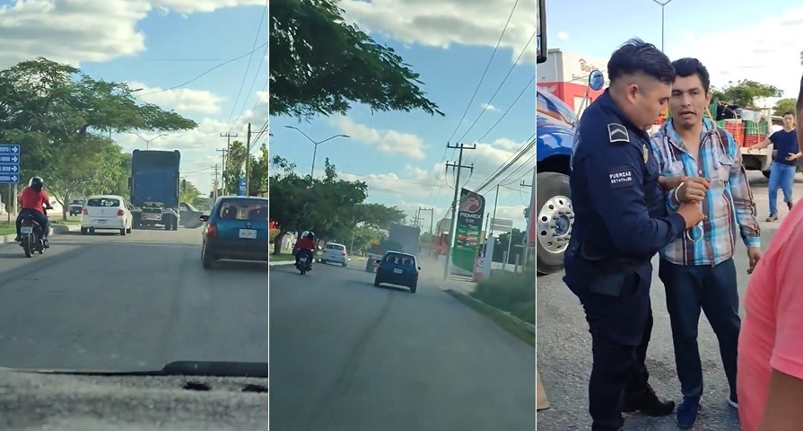 Mérida Tráiler Arrastra Más De Un Kilómetro Un Automóvil En El Mérida Tráiler Arrastra Más De Un Kilómetro Un Automóvil En El