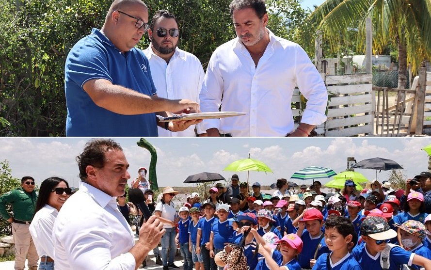 Julián Zacarías supervisa ampliación de la red eléctrica en calles de la comisaría de Chelem (1)
