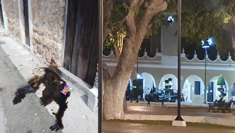 Tiran presunta bomba molotov a casa Morena en Dzidzantún, dicen vecino