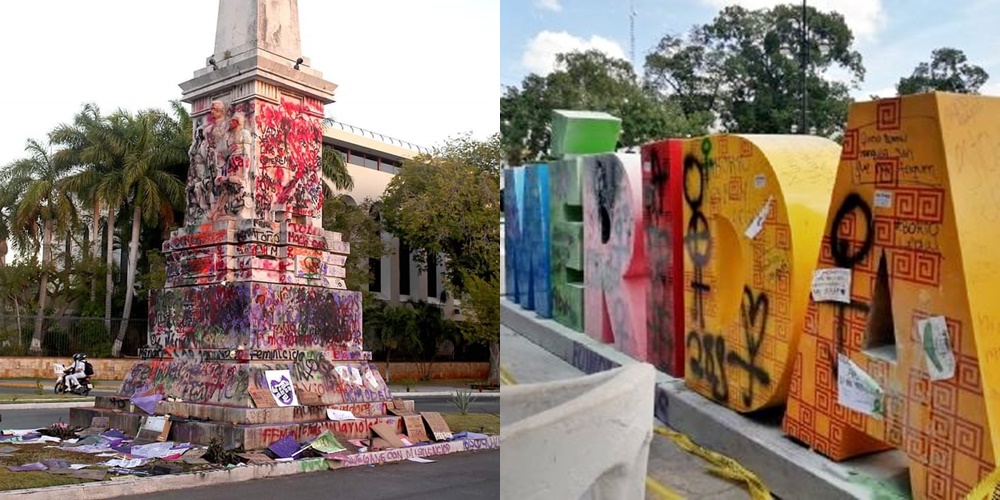 FEMINAZIS DAÑOR EN MERIDA