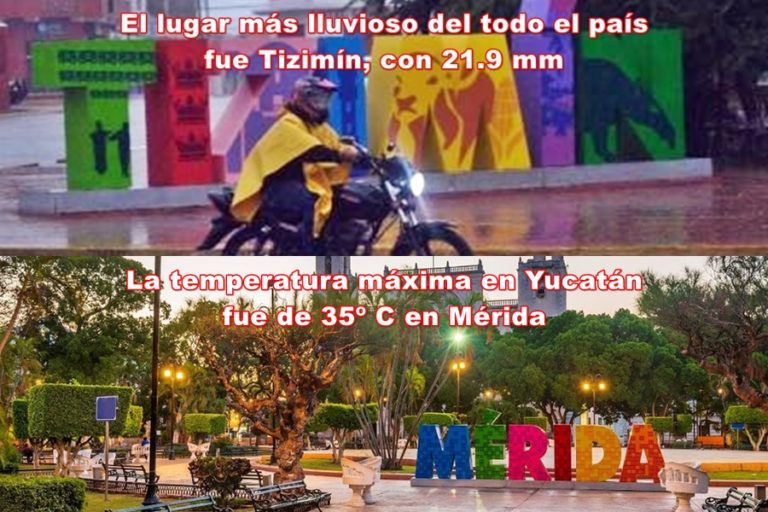 Tizimín fue donde hubo más lluvias de todo México Mérida el más