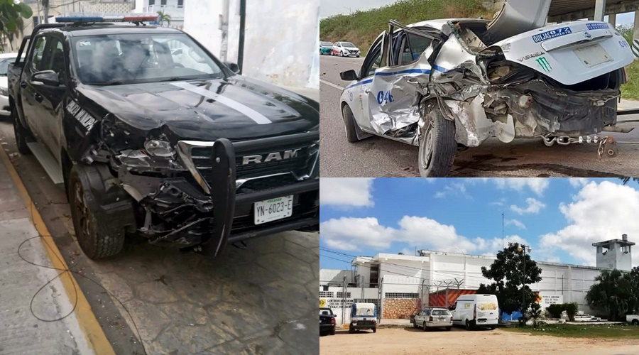 Chocan otra patrullA Choca un March Preso por molestar a su esposA