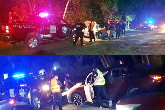 Por terco y tóxico lo detienen y le quitan su auto por la policía de Dzidzntun