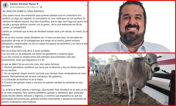 Cae la venta de ganado de registro en Xmatkuil, de 200 a 40 ejemplares