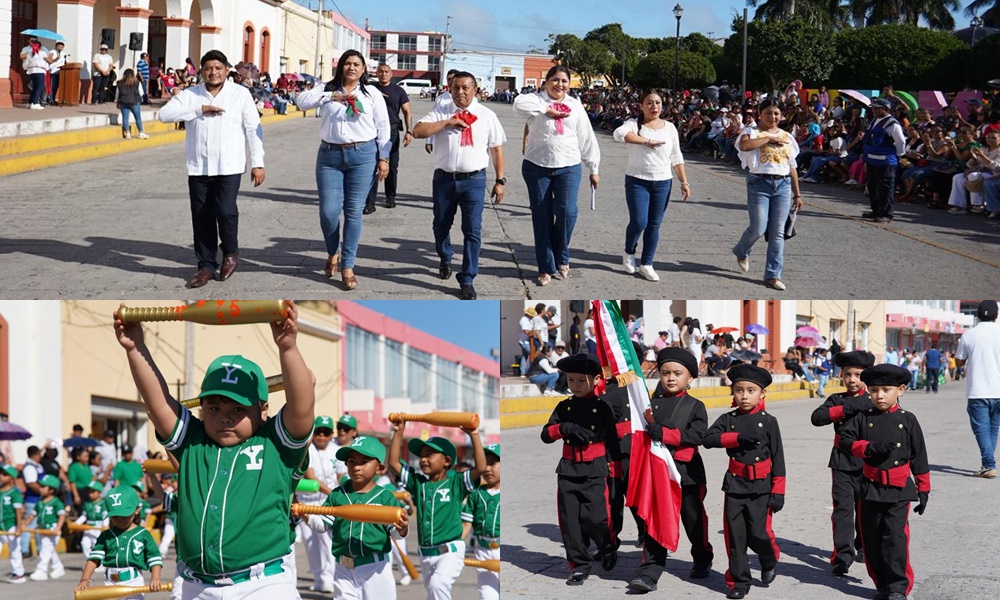 Cientos de alumnos de kinder llenan de color y alegría el desfile