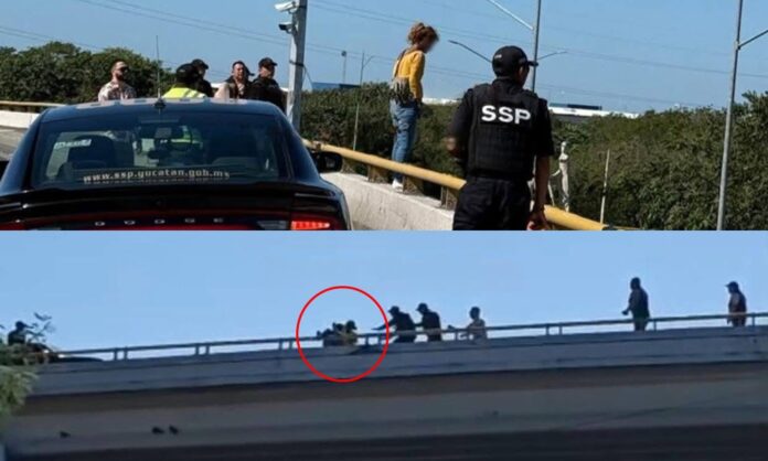 Segunda oportunidad la salvan de saltar al vacío en un puentE