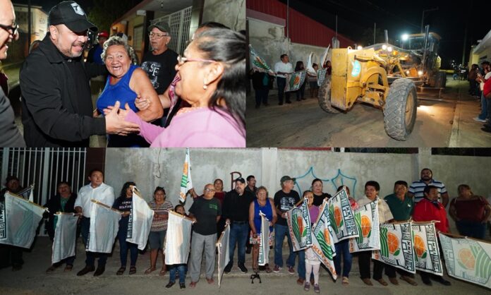 Banderazo de Juan Martín para hacer otra calle en Oxkuzcab