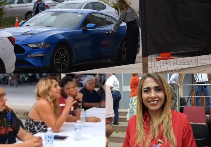 Les pidió que usaran tenis en lugar de alpargata, mientras ella usa un Ford Mustang