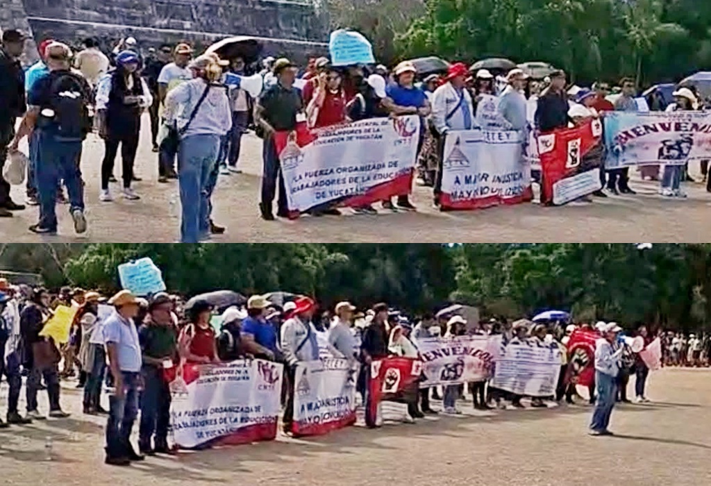 Maestros disidentes de la CNTE irrumpen en Chichén