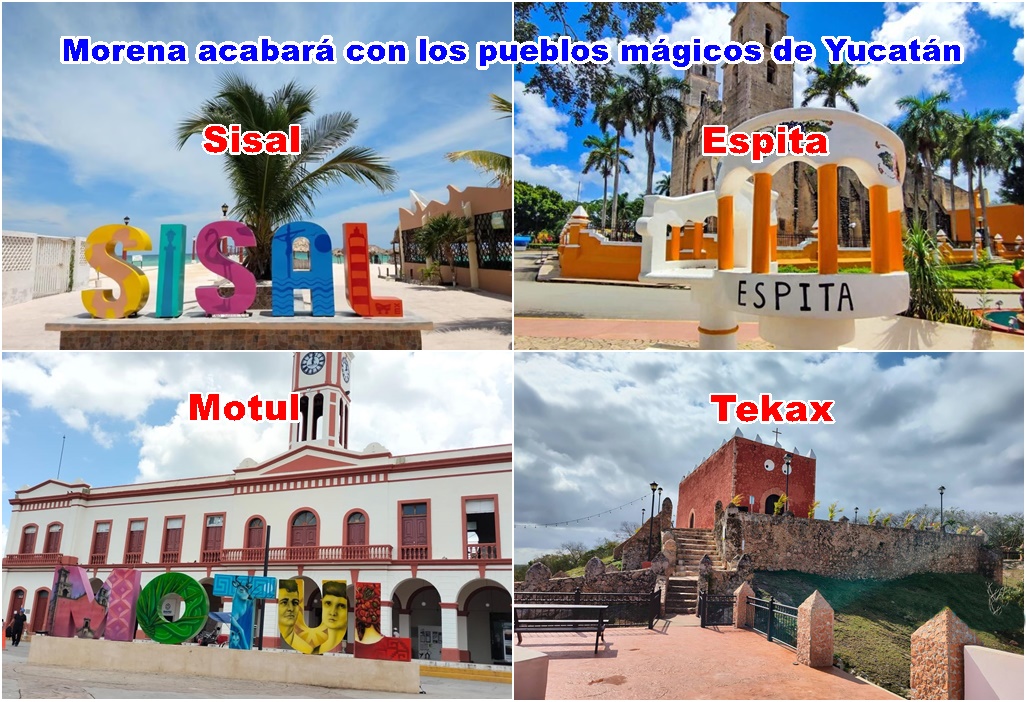 La Judía Sheinbaum borrará cuatro pueblos mágicos de Yucatán
