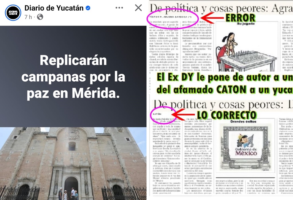 El ex Diario de Yucatán 'replica' errores y las campanas repicarán hoy