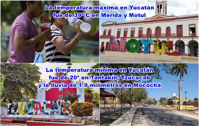 Lluvias en cuatro días de la semana y temperatura máxima de 39º