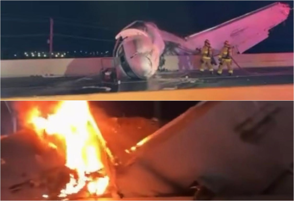 Se desploma un avión ejecutivo durante un aterrizaje de emergencia