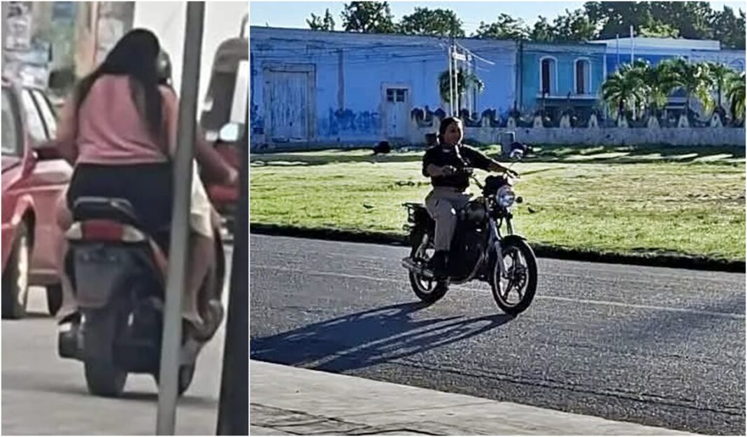 La hija del alcalde y mujeres policías violan la ley de tránsito en Cansahcab