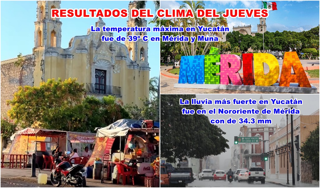 Cha’ac baña a Mérida con 94.8 mm en la ciudad y kin le deja calor de 39º C