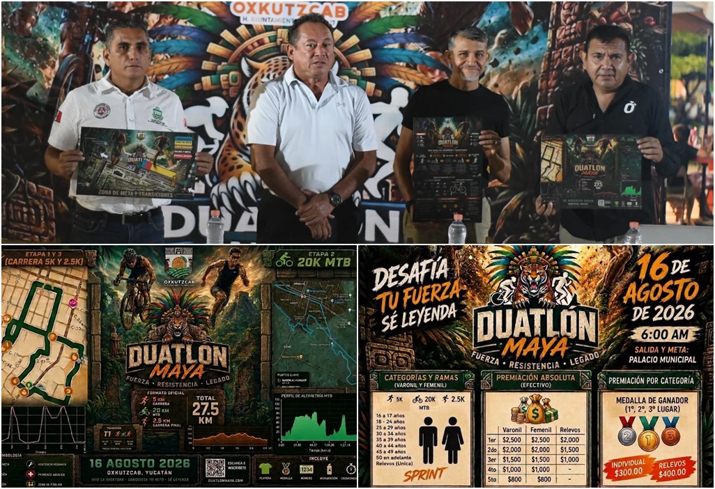“Desafía tu fuerza y sé leyenda”, participa en el Duatlón Maya