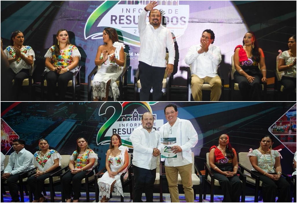 Hemos transformado a Oxkutzcab, afirma Juan Martín al rendir su segundo inf
