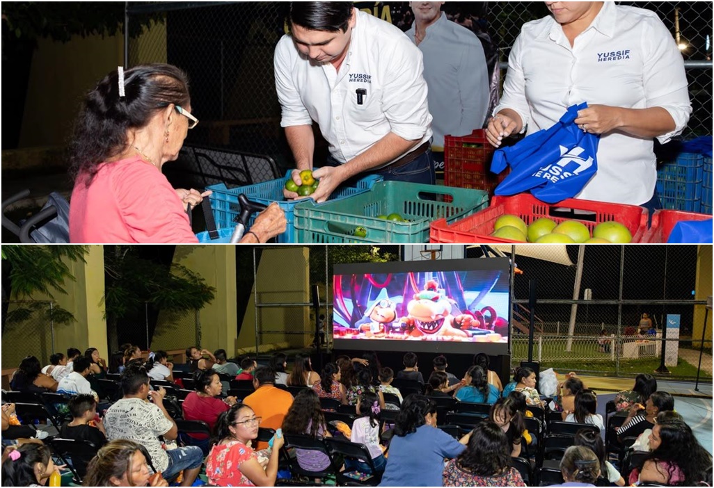 Yusif Heredia lleva “Cine en tu colonia” a las comisarías de Mérida