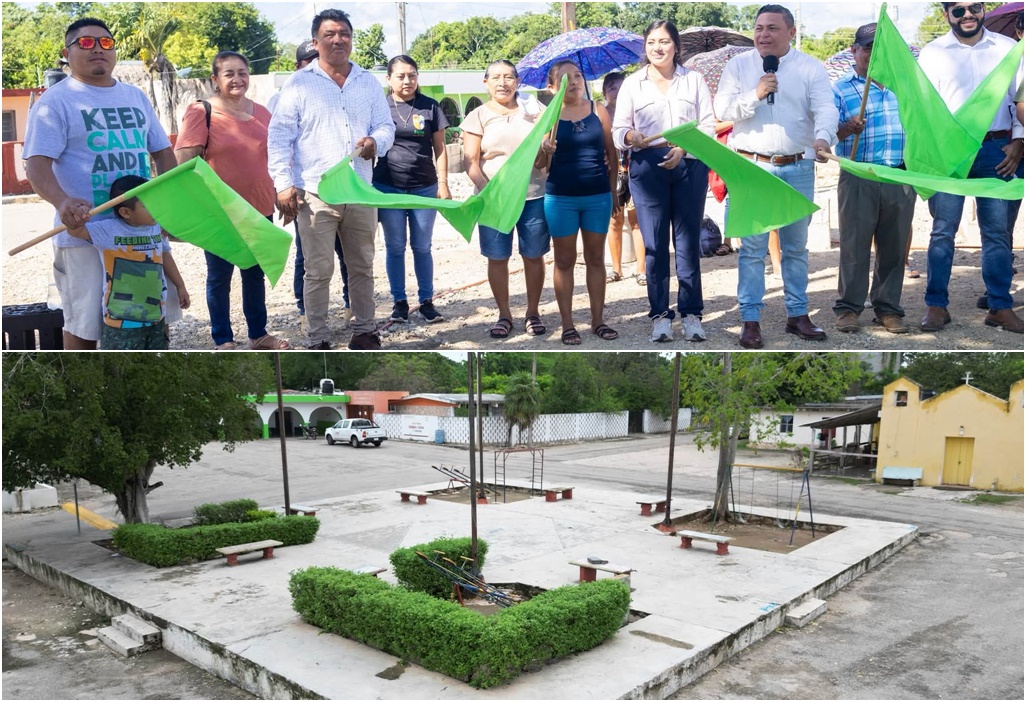 Tuzik reestrenará parque El alcalde de Espita, Mario Sánchez, inicia la obr