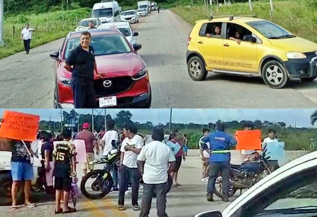 Vecinos de Pocoboch cierran la carretera Tizimín–Valladolid en demanda de justicia