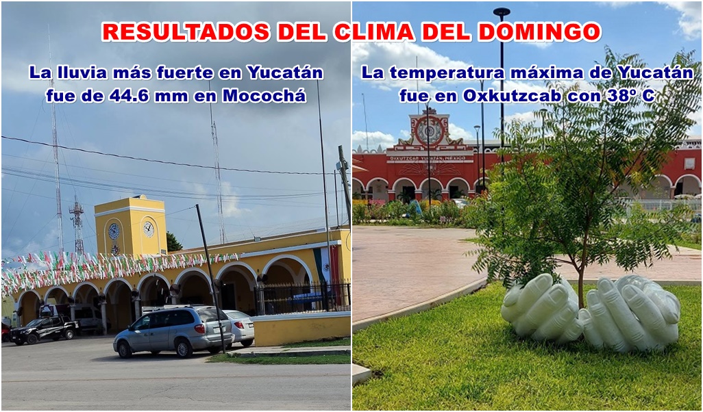 Volvió a llover fuerte en Mérida, mientras que la temperatura máxima fue en Oxkutzcab